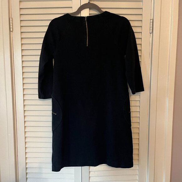 J. Crew Crewcuts girls dress black 16 knit ponte 3/4 sleeves - Picture 5 of 6